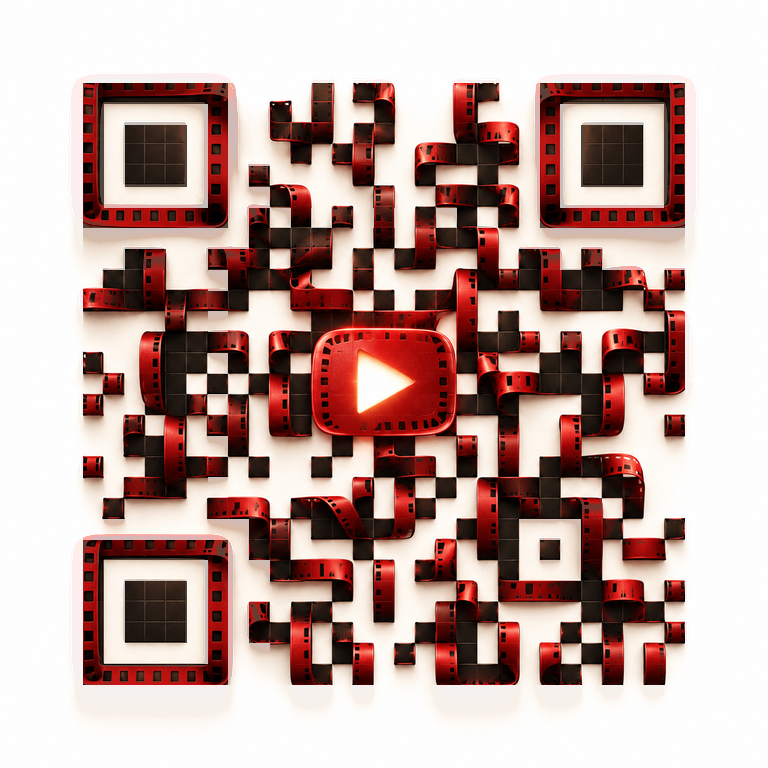 YouTube identity woven into sculptural QR artwork